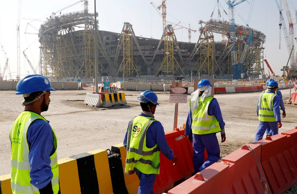 کارگران - ساخت استادیوم - جام جهانی قطر