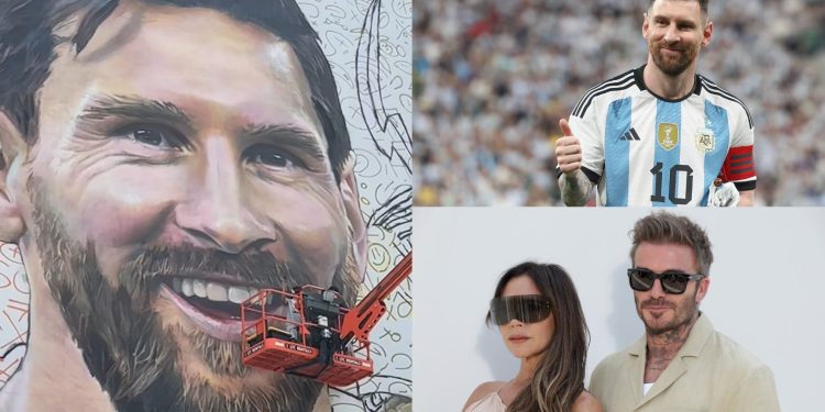 "بزرگتر از فوتبال"، "هرگز این کار را برای رونالدو انجام نمی‌دهد" - واکنش هواداران در حالی که دیوید بکهام، مالک مشترک اینتر میامی به جزئیات و مراحل نهایی نقاشی دیواری لیونل مسی اضافه می‌کند