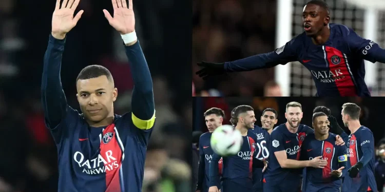 بازگشت خط حمله آتشین پاریسی‌ها به اوج آمادگی: امباپه و دمبله موناکو را در هم کوبیدند